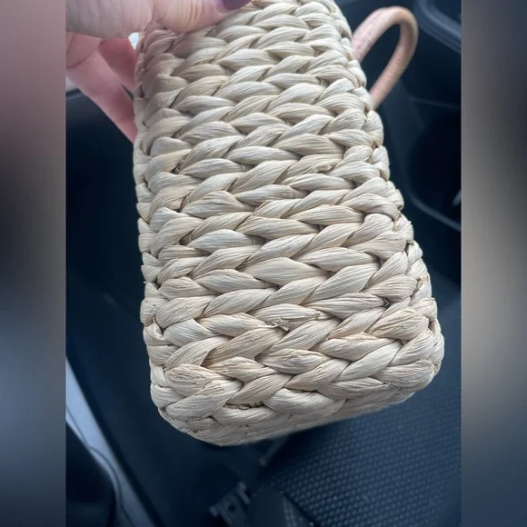 Brighton Leili Dusty Rose Straw Tote EUC - Picture 6 of 13